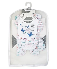 Rock-a-Bye Baby Boutique Girls Butterflies Layette, 6 Piece Set