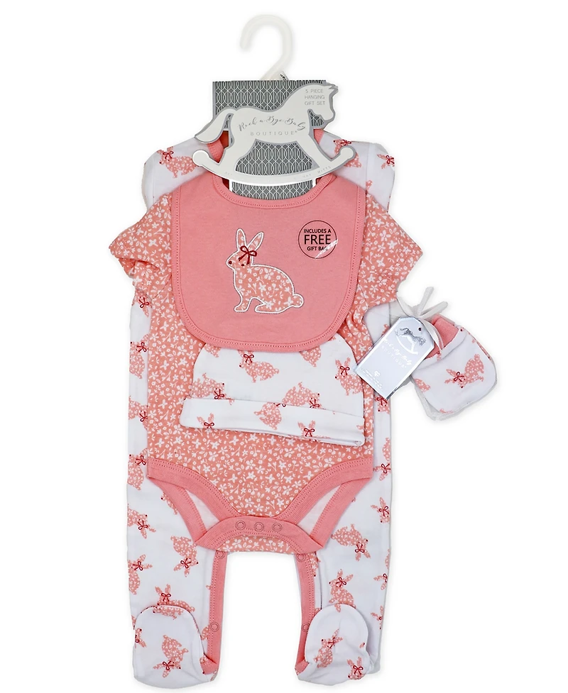 Rock-a-Bye Baby Boutique Girls Layette Gift Bag Set