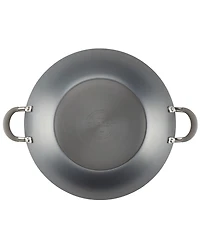 Circulon Elementum Hard-Anodized Aluminum Nonstick 14" Wok with Side Handles and Lid
