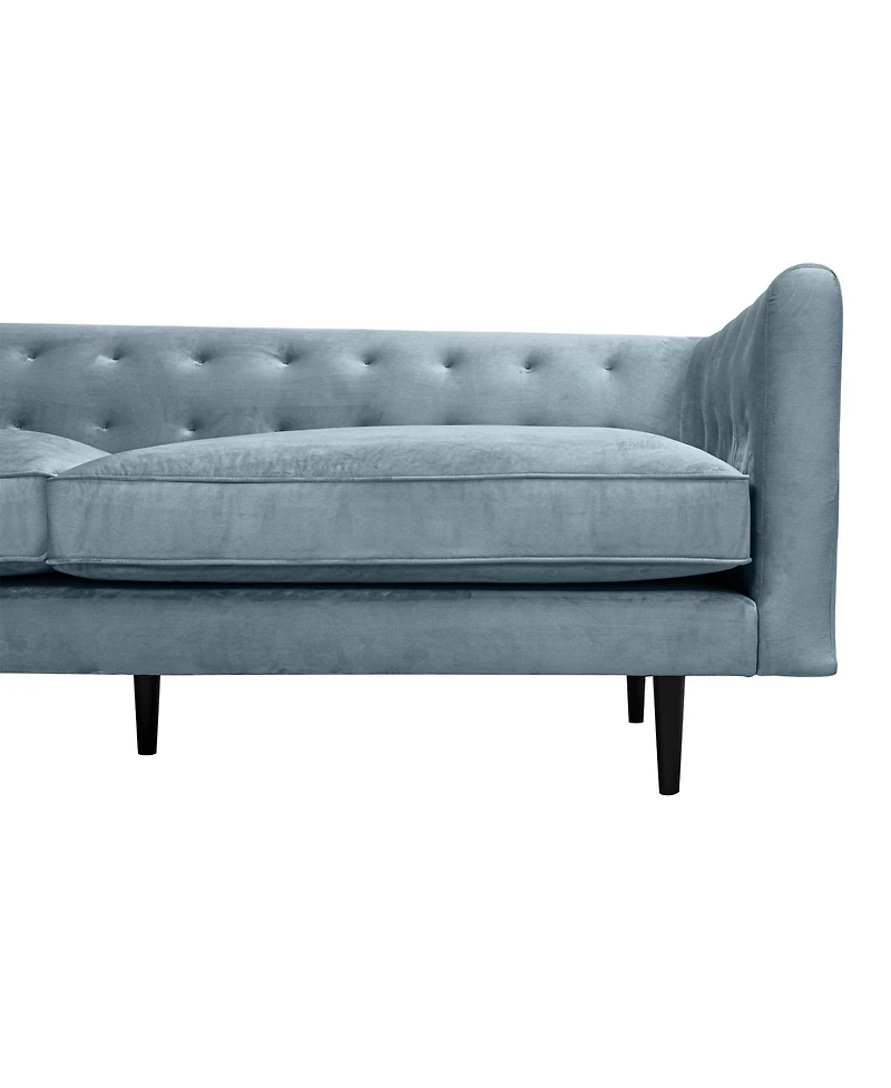 Armen Living Annabelle 80" Velvet with Wood Legs Sofa