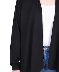 Ny Collection Petite Long Sleeve Swing Cardigan Sweater