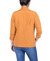 Ny Collection Petite 3/4 Sleeve Knit Ottoman Blazer