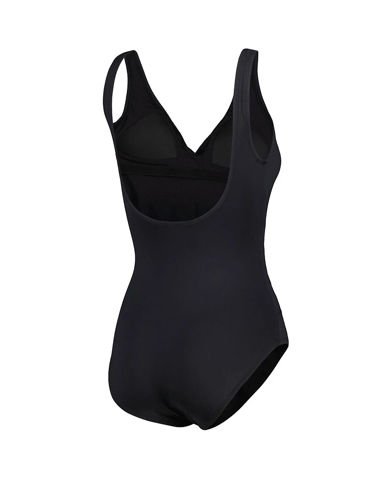 Women's Tommy Bahama Black Los Angeles Dodgers Pearl Clara One-Piece Swimsuit