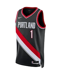 Men's and Women's Nike Anfernee Simons Black Portland Trail Blazers Swingman Jersey - Association Edition