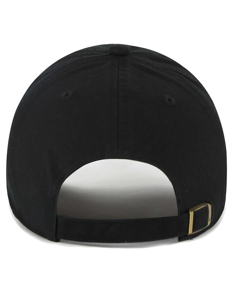 Men's '47 Brand Black New Orleans Saints Vernon Clean Up Adjustable Hat