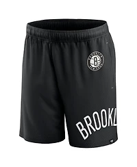Men's Fanatics Black Brooklyn Nets Free Throw Mesh Shorts