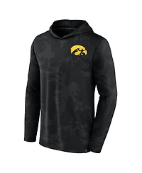 Men's Fanatics Black Iowa Hawkeyes Camo Hoodie Long Sleeve T-shirt