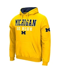 Men's Colosseum Maize Michigan Wolverines Sunrise Pullover Hoodie