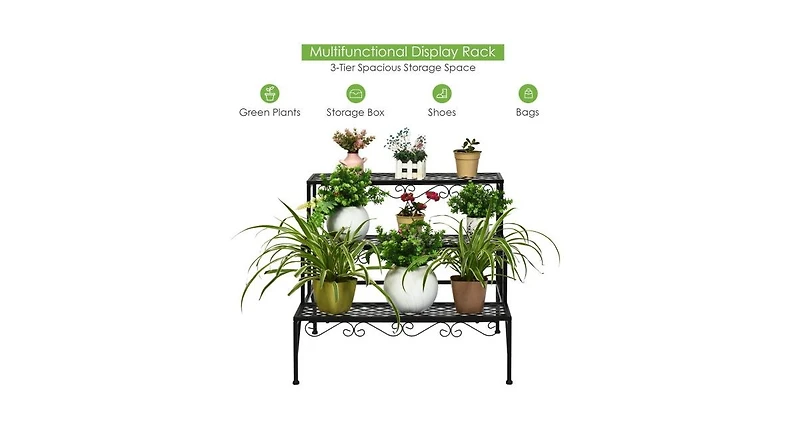 3 Tiers Metal Decorative Plant Stand