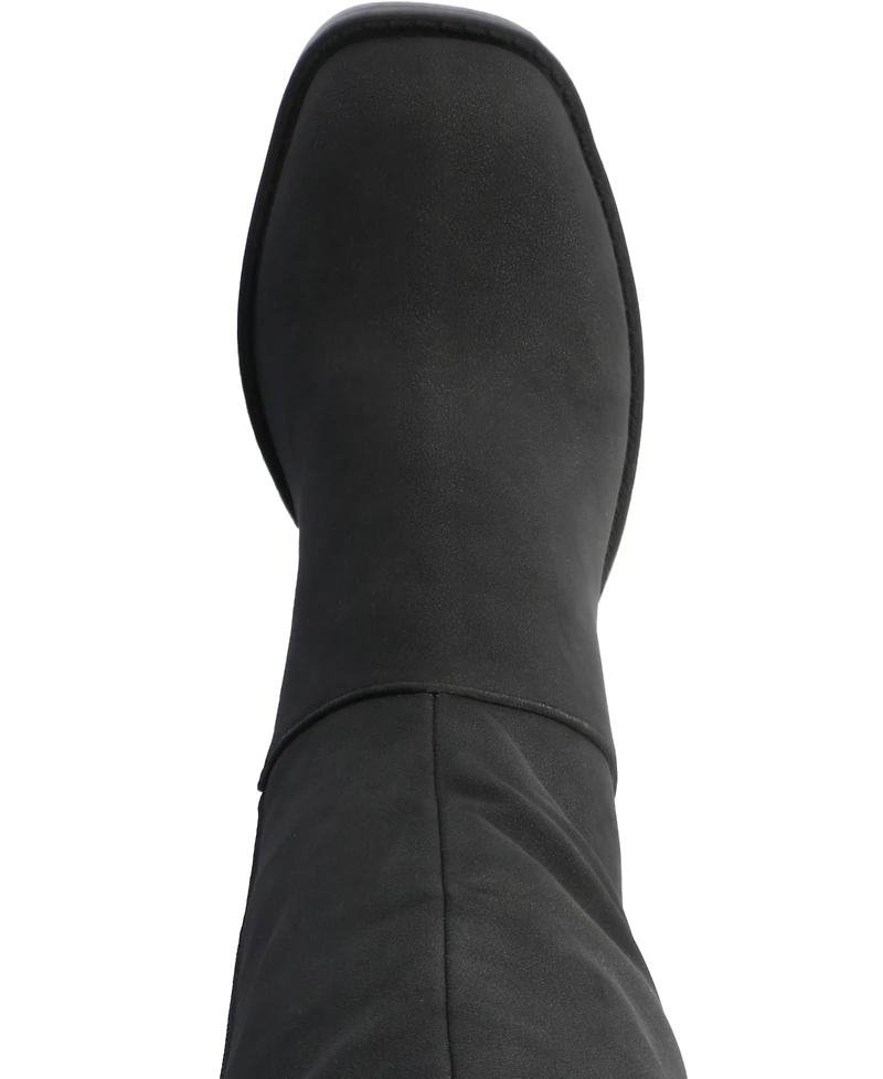 Journee Collection Women's Letice Square Toe Platform Knee High Boots