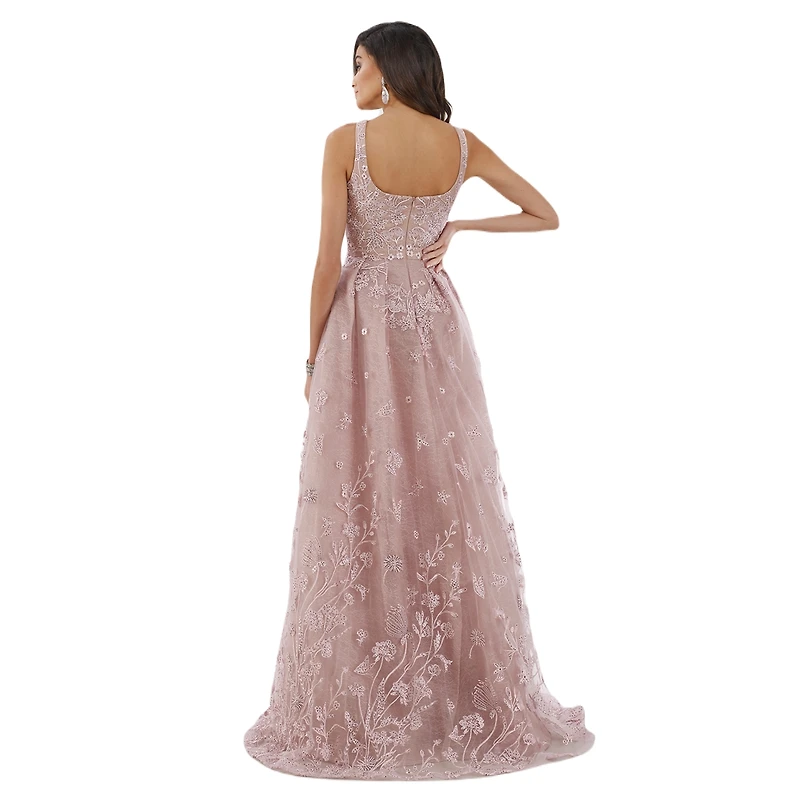 Lara Women's Overskirt Lace Fitted Gown