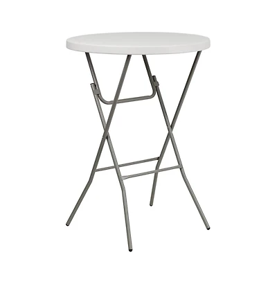 Emma+Oliver 2.63-Foot Round Plastic Bar Height Folding Table