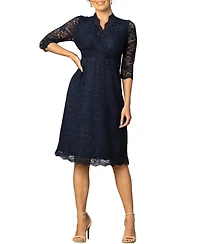 Kiyonna Women's Scalloped Boudoir Lace Cocktail Dress