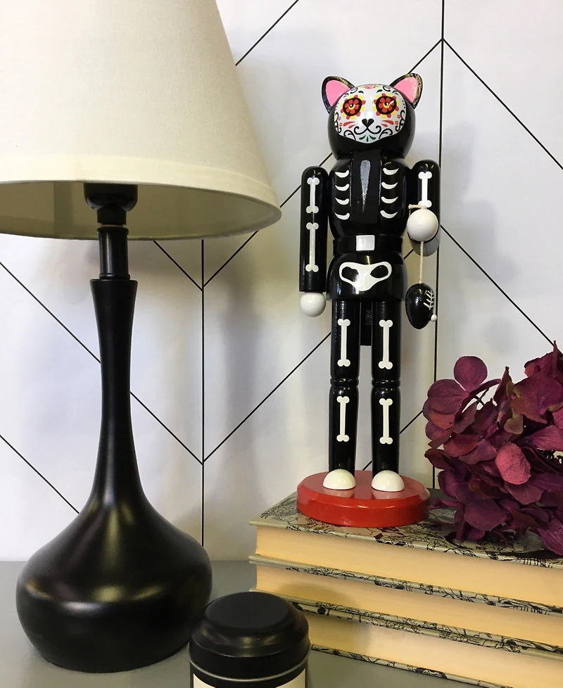 Santa's Workshop 14" Day of the Dead Cat Nutcracker