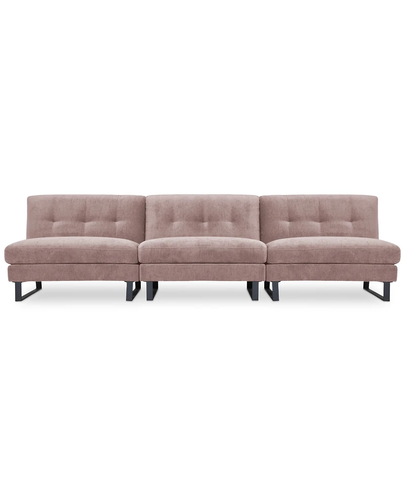 Closeout! Kathya 120" 3-Pc. Fabric Modular Sofa, Created for Macy's