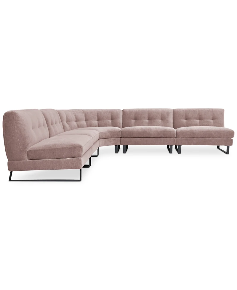 Closeout! Kathya 157" -Pc. Fabric Modular Sectional