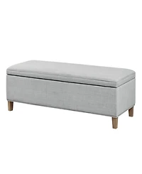 Martha Stewart Caymus 48" Wide Rectangular Fabric Soft Close Storage Bench