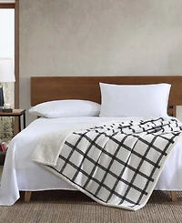 Eddie Bauer Bunkhouse Plaid Ultra Soft Plush Fleece Reversible Throw, 60" x 50"