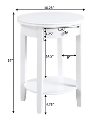 Convenience Concepts 18.25" Rubber wood Ah Baldwin End Table