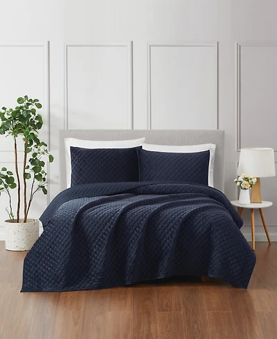 Royal Velvet Diamond Velvet 2 Piece Quilt Set, Twin/Twin Xl