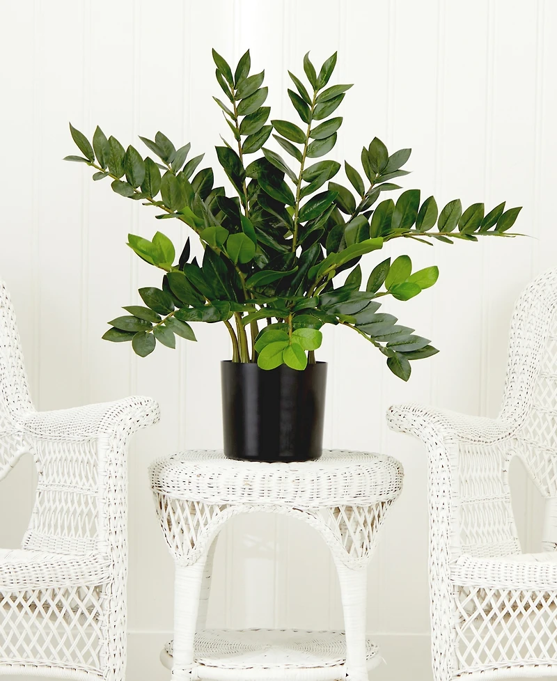 Nearly Natural 28" Artificial Zamioculcas Plant with Decorative Planter