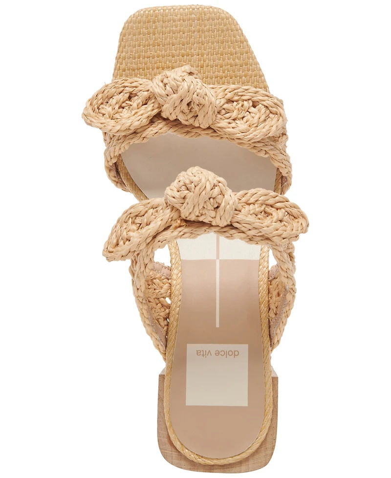 Dolce Vita Women's Zemmie Bow Double-Band Slide High-Heel Dress Sandals