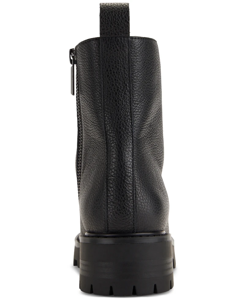 Karl Lagerfeld Paris Women's Mela Embellished Combat Booties