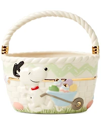 Lenox Peanuts Snoopy & Woodstock Porcelain Easter Basket