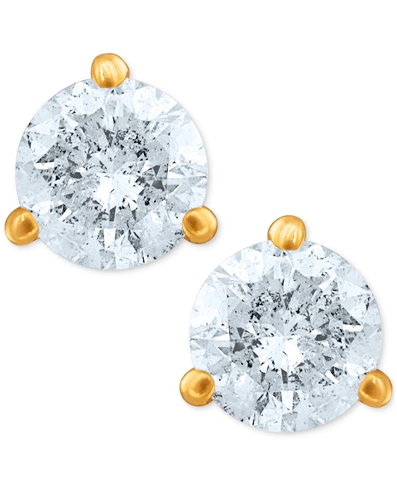 Certified Near Colorless Diamond Stud Earrings (3/4 ct. t.w.) in 18k Gold