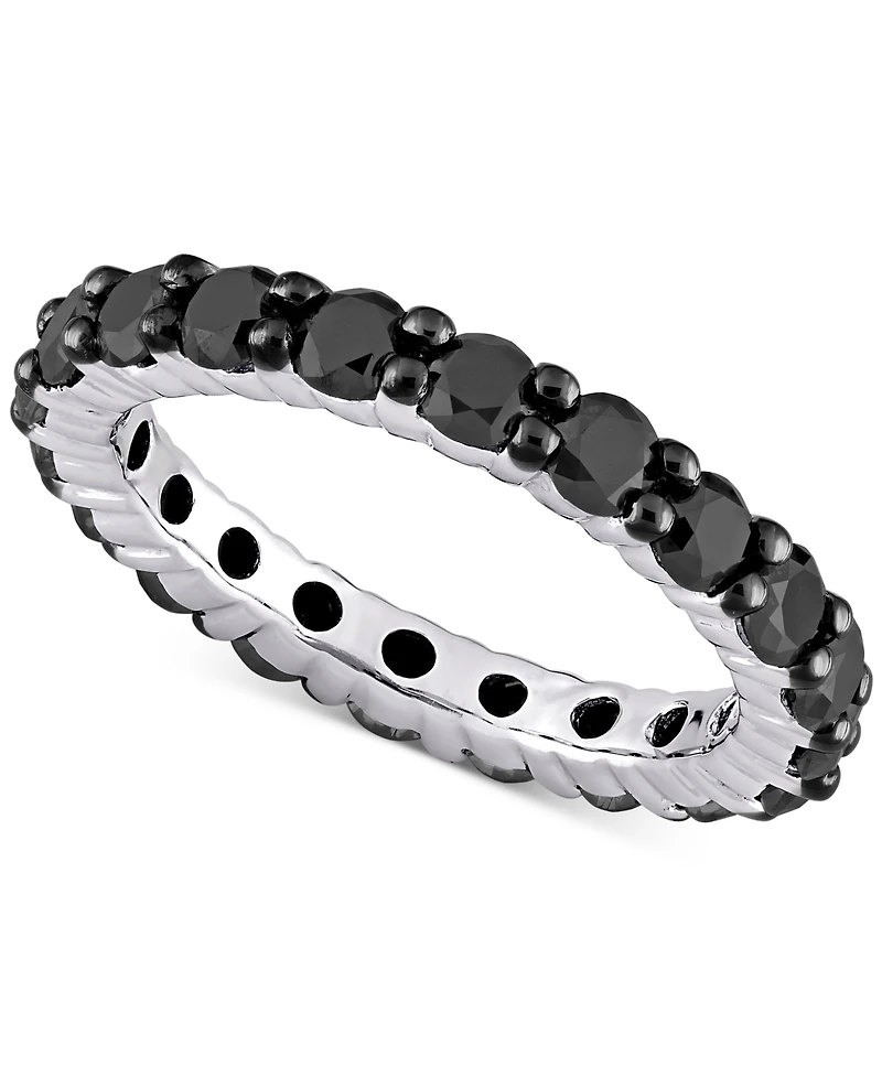 Black Diamond Eternity Band (2 ct. t.w.) 14k White Gold