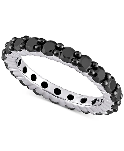 Black Diamond Eternity Band (2 ct. t.w.) 14k White Gold