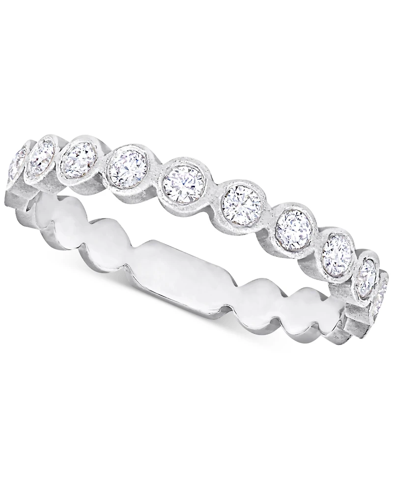 Diamond Bezel Semi-Eternity Band (1/3 ct. t.w.) 14k Gold