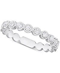 Diamond Bezel Semi-Eternity Band (1/3 ct. t.w.) 14k Gold