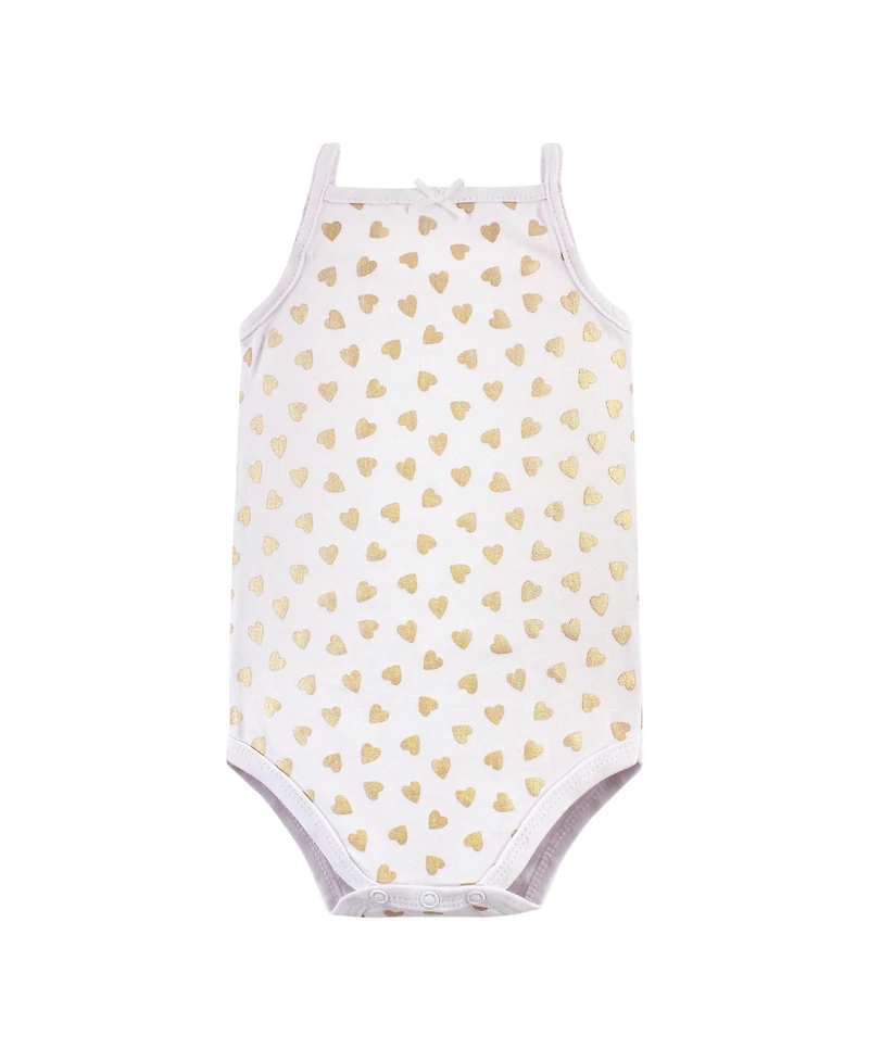Hudson Baby Girls Soft Cotton Sleeveless Onesies