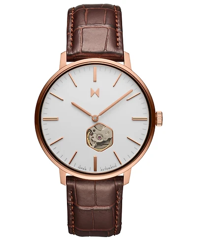 Mvmt Men's Legacy Slim Automatic Brown Leather Watch 42mm