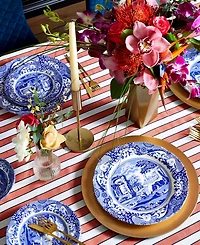 Spode Blue Italian Dinner Plates, Set of 8