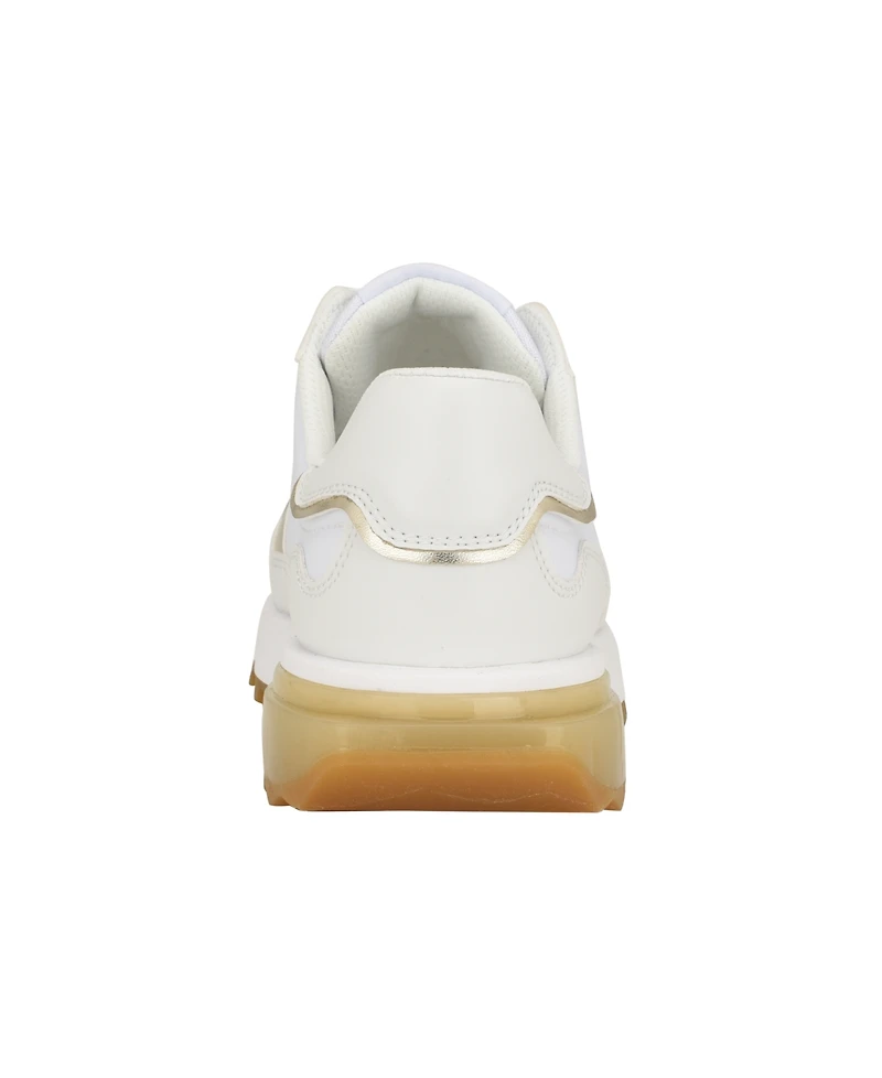 Calvin Klein Women's Magalee Casual Logo Lace-Up Sneakers - White