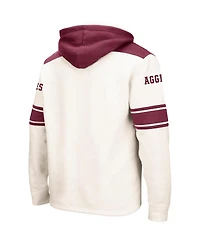 Men's Colosseum Cream Texas A&M Aggies 2.0 Lace-Up Hoodie