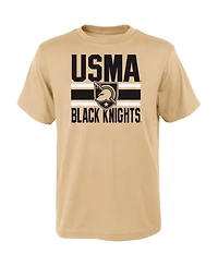 Preschool Boys and Girls Black, Gold Army Black Knights Fan Wave Short and Long Sleeve T-shirt Combo Pack