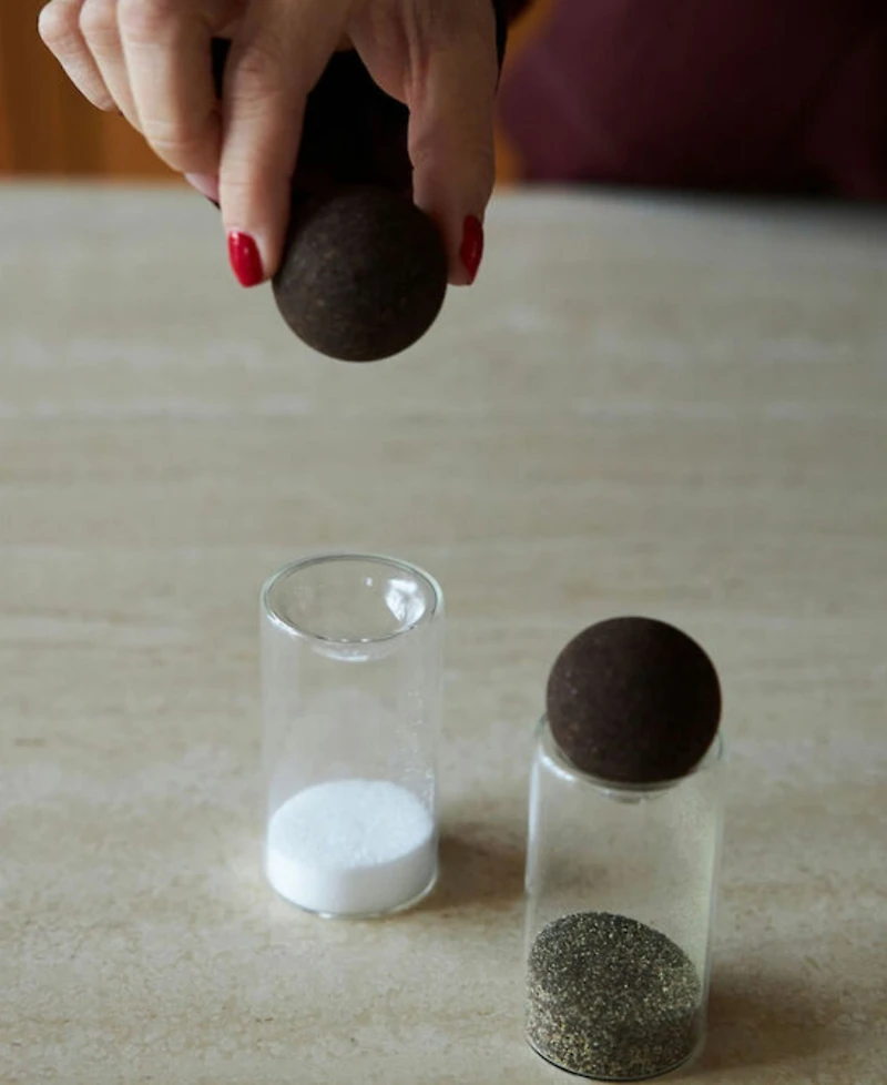 Sagaform Nature Salt and Pepper Shakers with Cork Stoppers, Set of 2