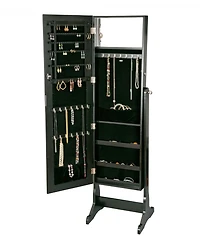 Mele & Co Victoria Mirrored Jewelry Armoire in Finish