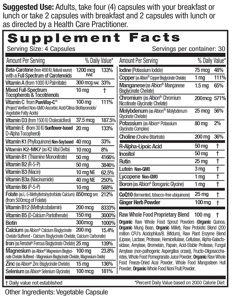 Emerald Labs Prenatal Clinical+ Multi - Clinical 4-Daily with Coenzymated B s, Additional Methylated Folic Acid and Gentle Iron for Pregnant Women