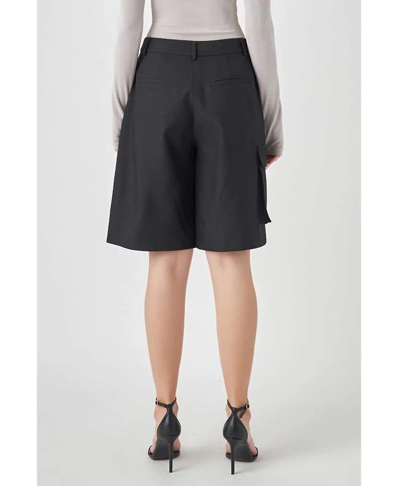 Grey Lab Women's Wide Cargo Shorts