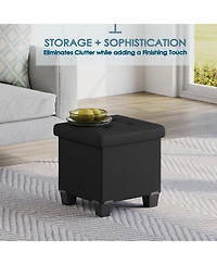 Nestl Inch Ottoman Storage Bench with Bins