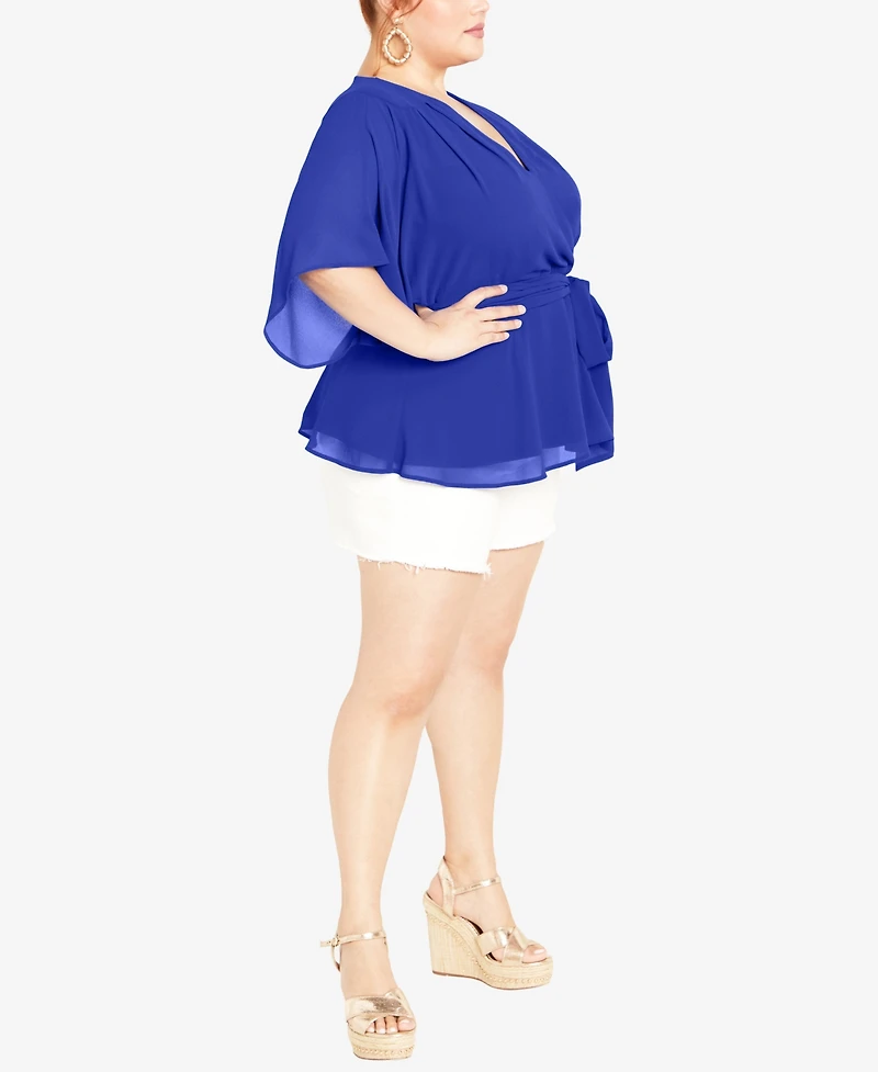 City Chic Plus Elegant Wrap Top