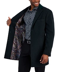 Tallia Men's Three-Button Wool Blend Overcoat