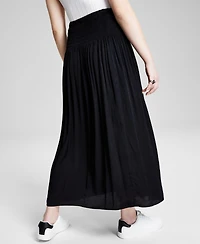 And Now This Women's Smocked Waist Maxi Skirt
