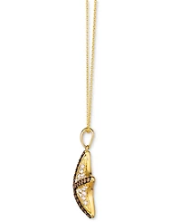 Le Vian Chocolate Diamond & Nude Diamond Starfish 20" Adjustable Pendant Necklace (1-1/3 ct. t.w.) in 14k Gold