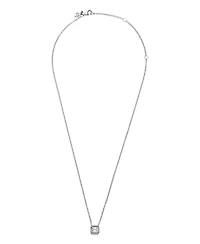 Pandora Timeless Sterling Silver Square Sparkle Cubic Zirconia Halo Necklace