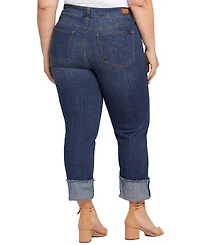 Seven7 Plus High Rise Slim Straight Cuff Jeans